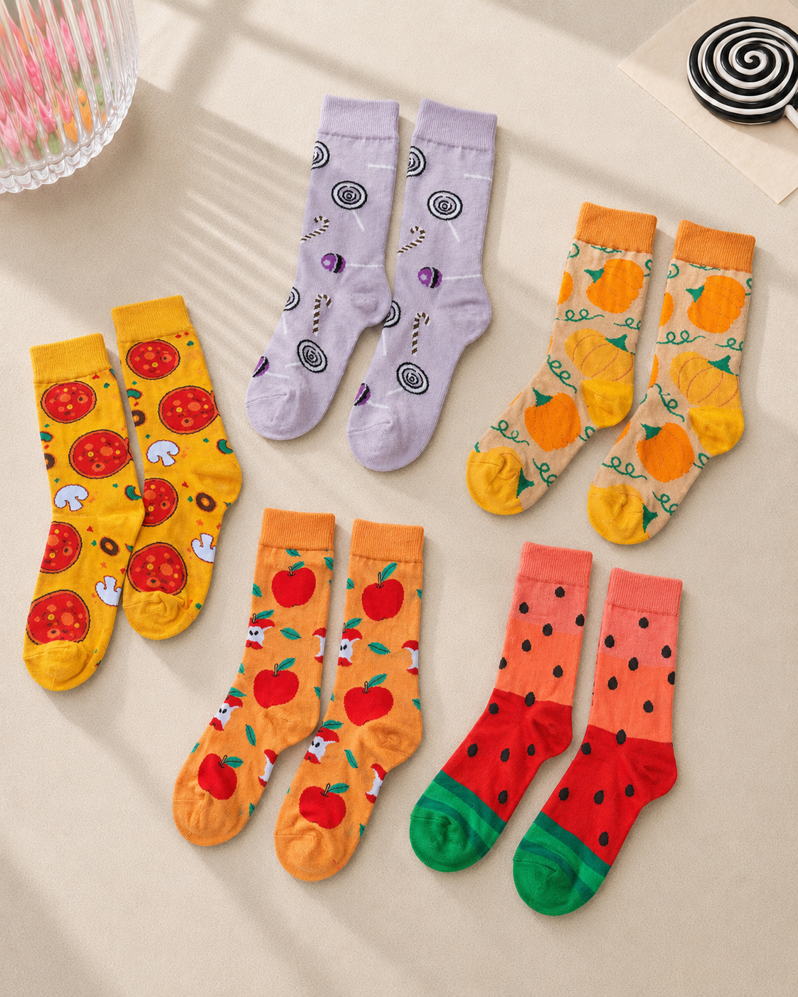 Chaussettes fantaisie de l'univers gourmand