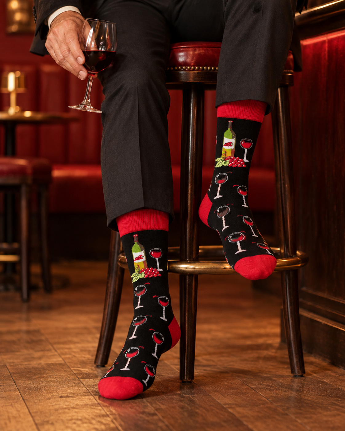 Coffret de chaussettes fantaisie sur le thème de l’apéro