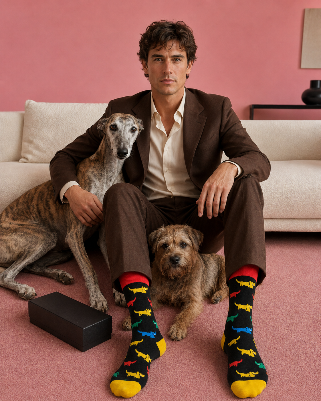 Chaussettes fantaisie de l'univers animaux portées